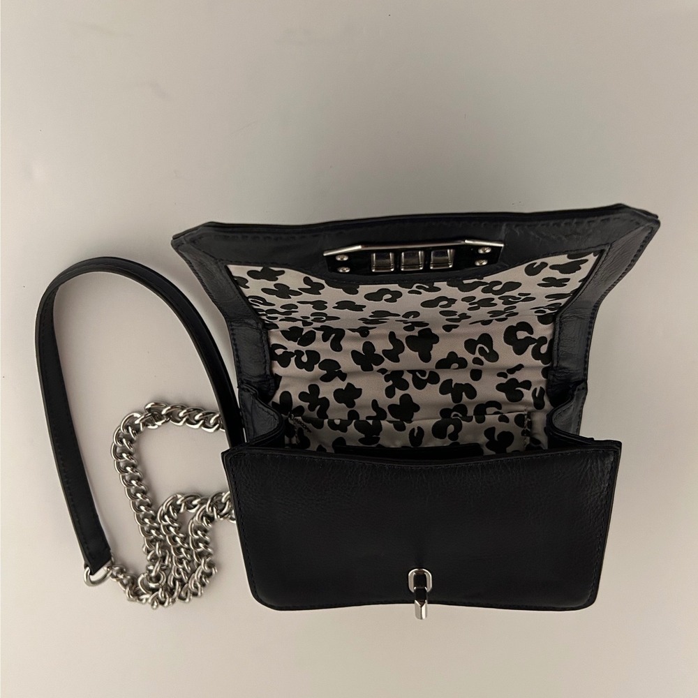 Rebecca Minkoff Mini Love‎ Quilted Leather Crossbody Bag Navy Blue - Picture 7 of 8